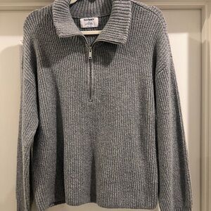 Old Navy Women's Gray Zip-Up Sweater